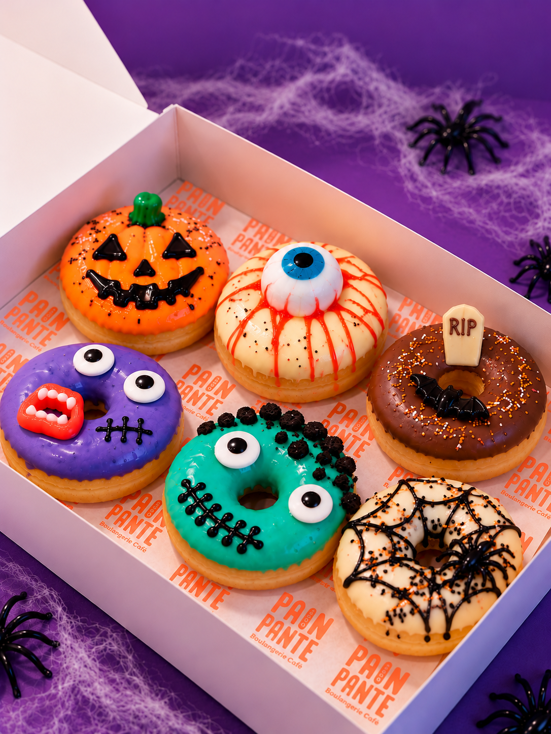 Pack 6 donuts d'halloween