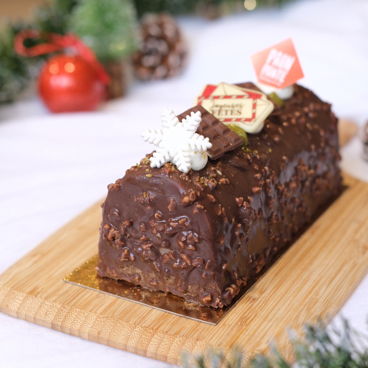 La bûche chocolat pistache de Dubaï