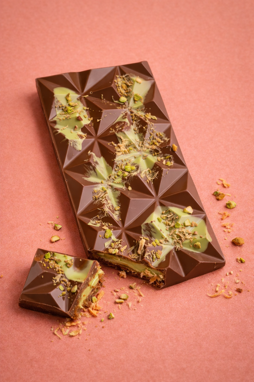 Tablette Pistache Dubaï  - Chocolat au Lait, Pistache