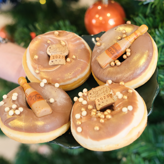 Pack de 4 donuts Nouvel année 2026 - Un dessert festif et brillant