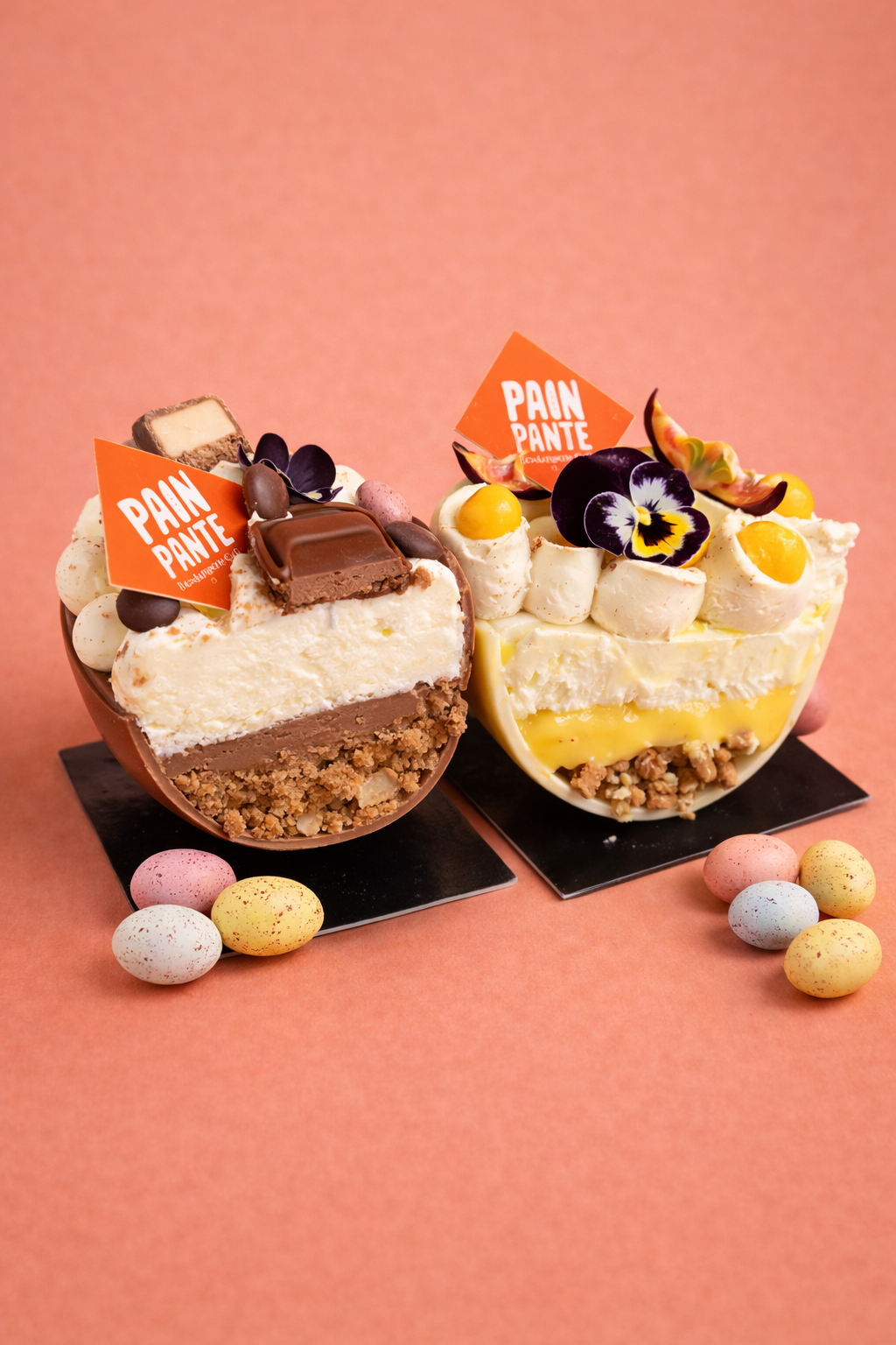 Duo d’œufs cheesecake – Bueno spéculoos & Passion vanille spéculoos